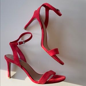 Red Steve Madden sling back heels